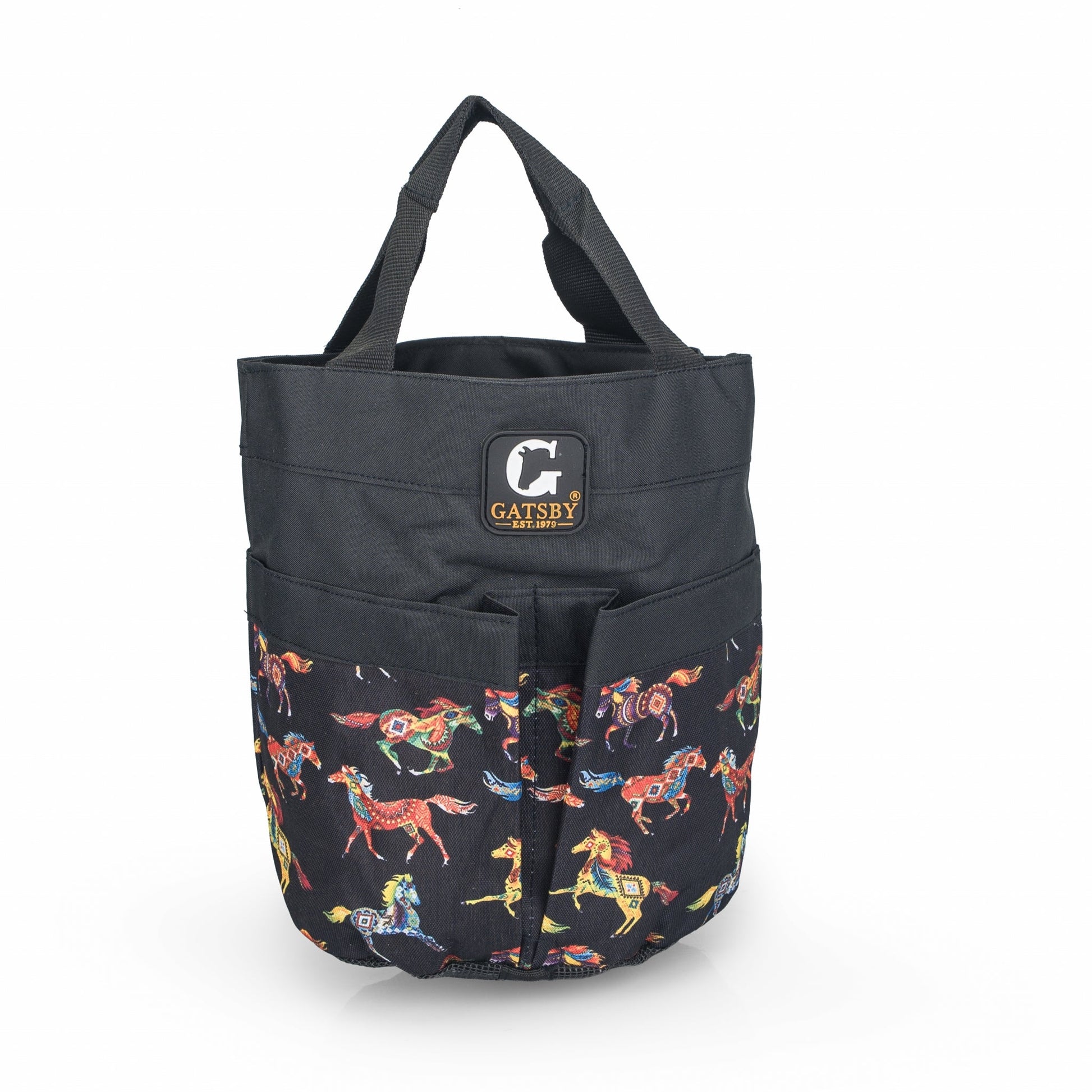 Gatsby Print Nylon Stable Tote with Mesh Bottom