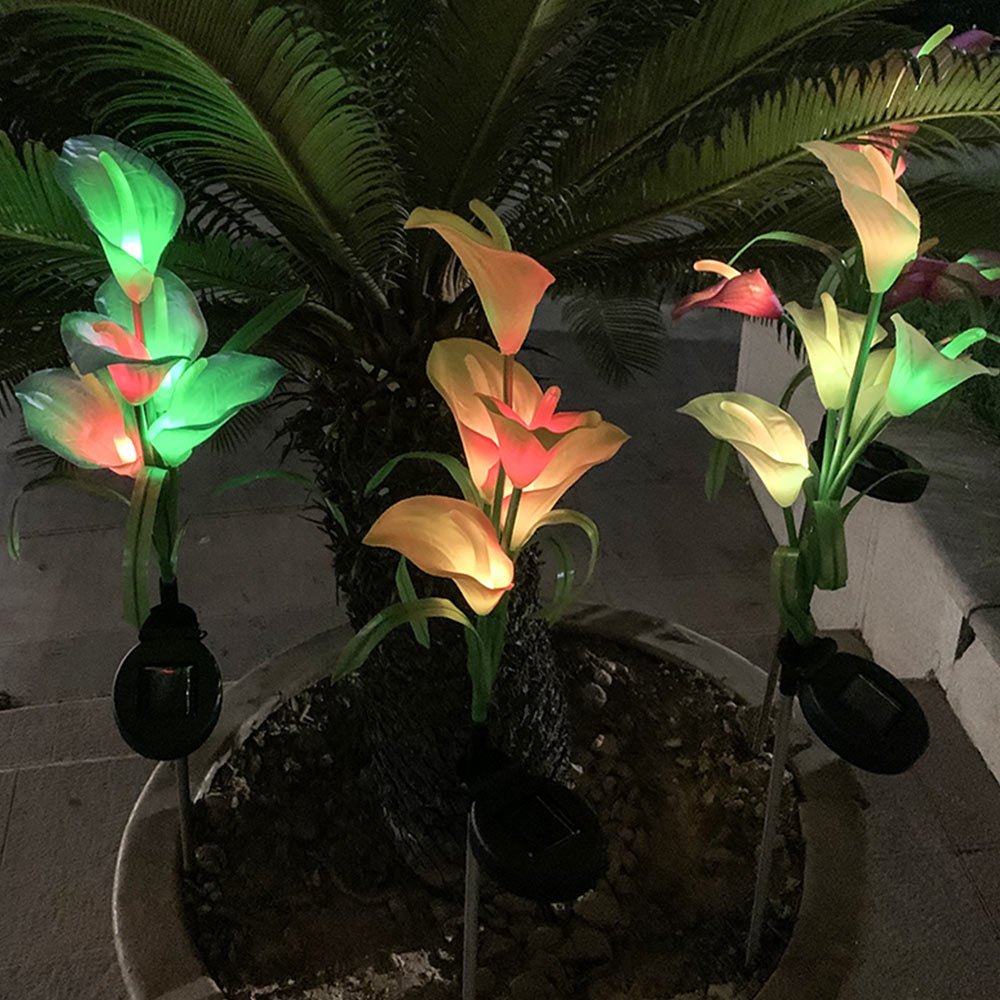 4 Pack Solar Common Calla Lamp Four Color LED