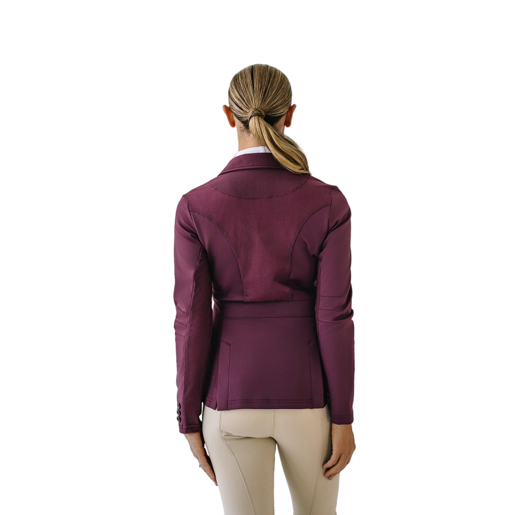 Mesh Hybrid Show Coat - Deepest Plum