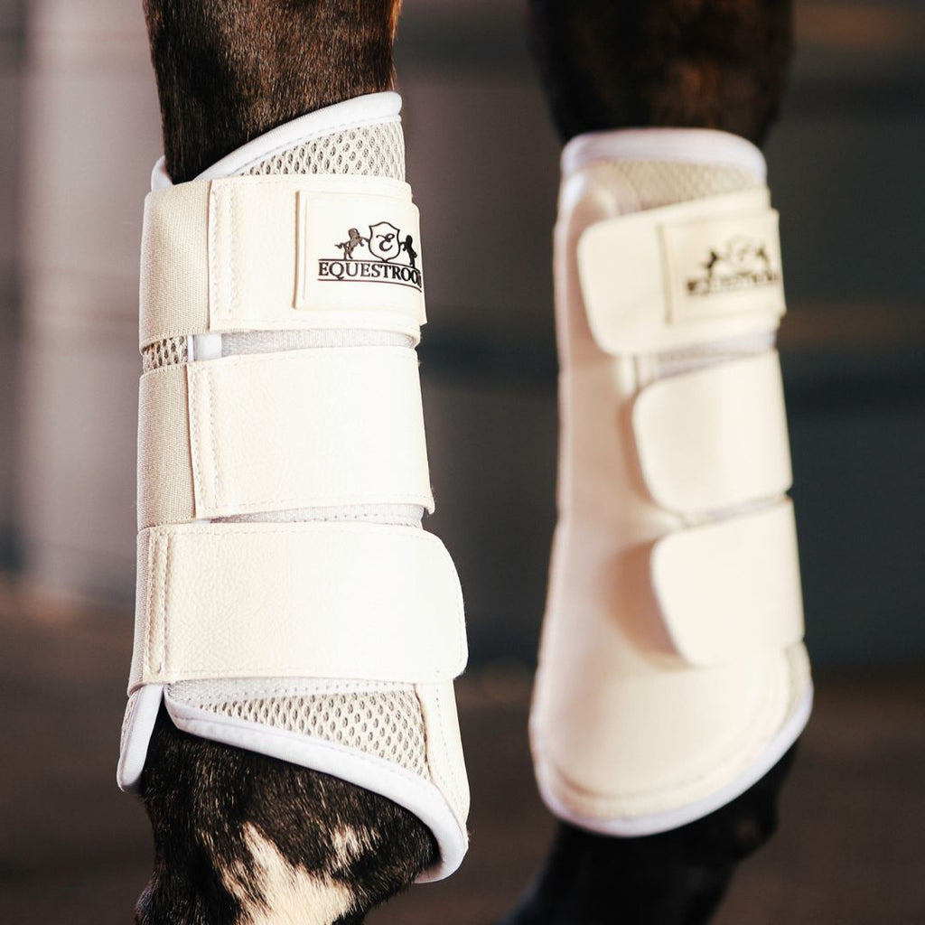 B&W - White Brushing Boots (Set of 4)