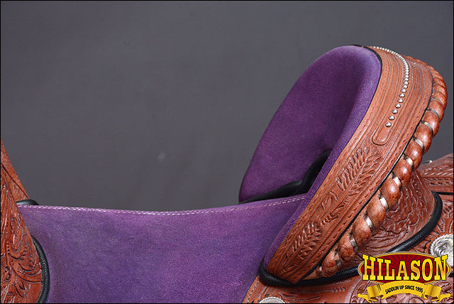 Hilason Western American Leather Trail Barrel Racing Horse Saddle