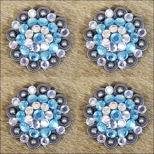 Turquoise Crystal Berry Saddle Headstall Tack Cowgirl Hilason