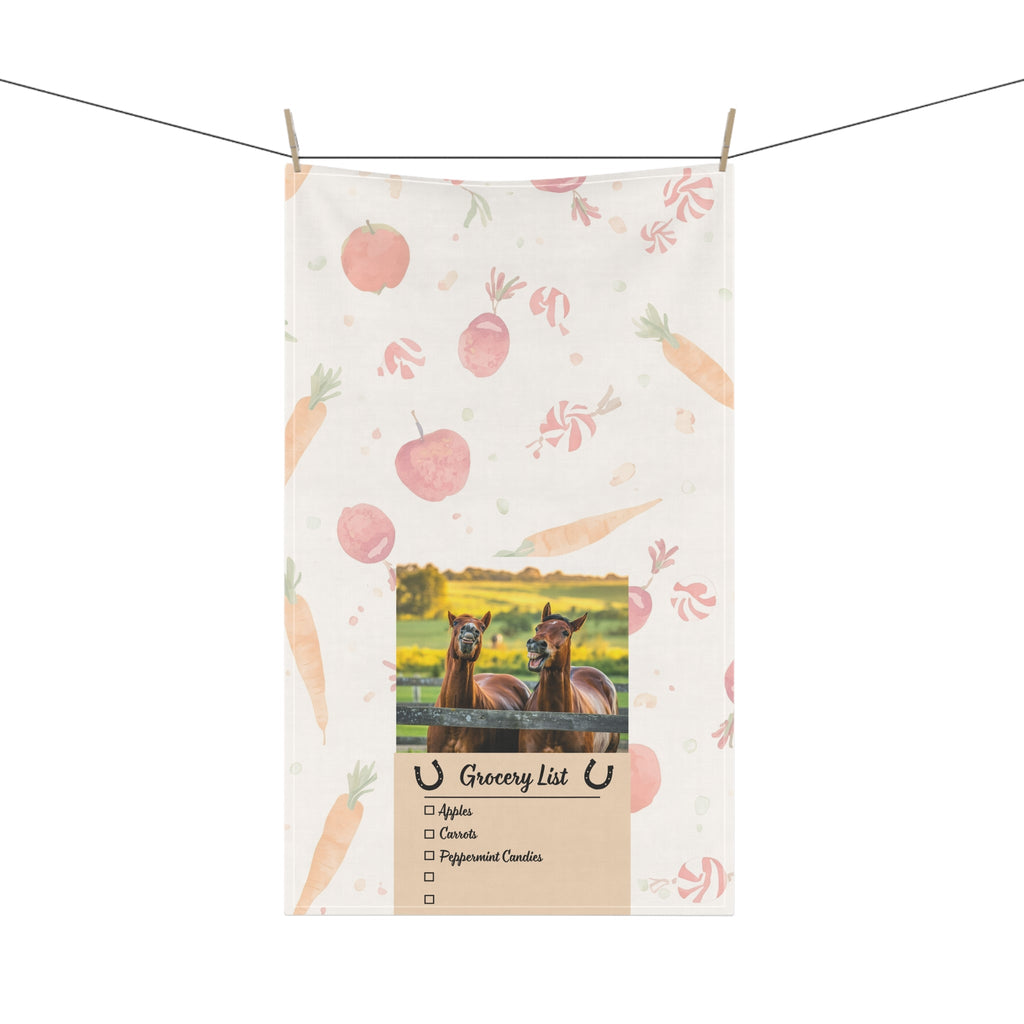 Funny Horse-Themed Tea Towels for Farmhouse Decor, Equine Kitchen Accessories, Rustic Home Essentials, Gift for Animal Lovers
