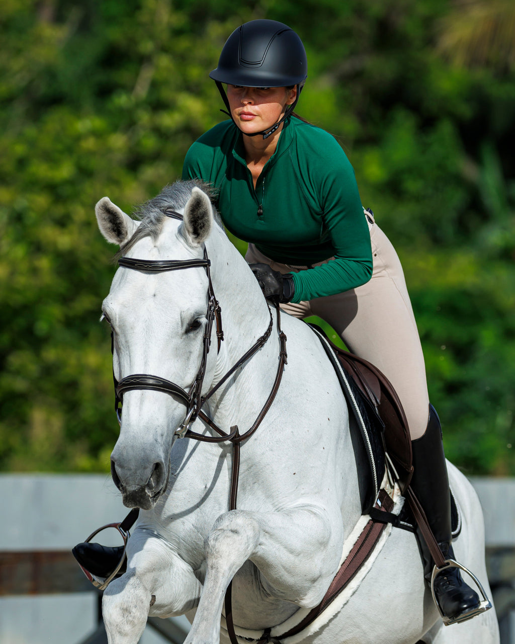 Quarter-Zip Long Sleeve Sunshirt - Hunter