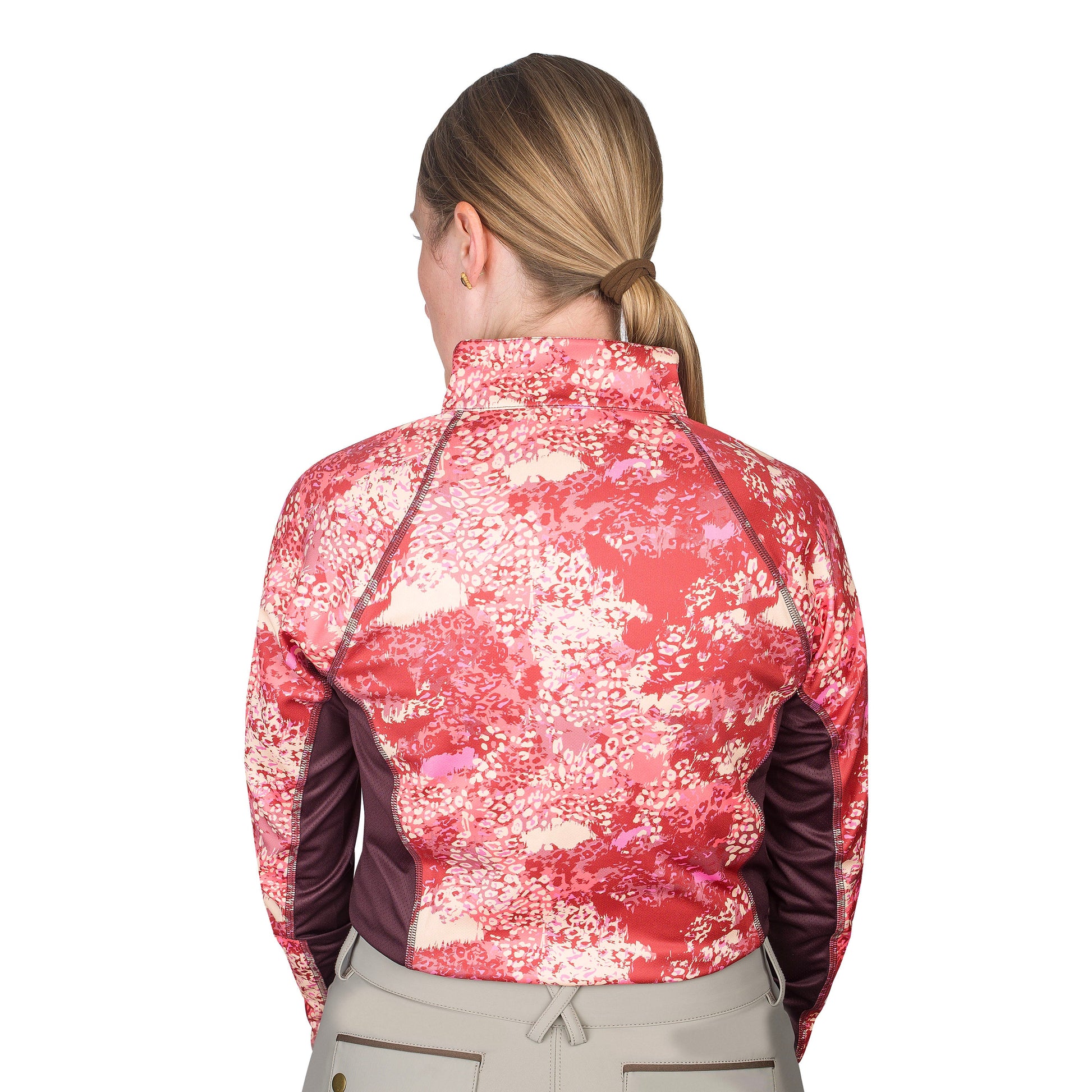 Ovation Quarter Zip Long Sleeve Sunshirt - Natural World Print