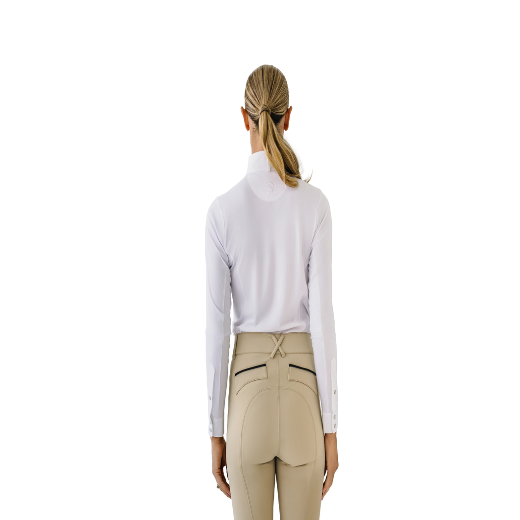 Bib Front Show Shirt - White