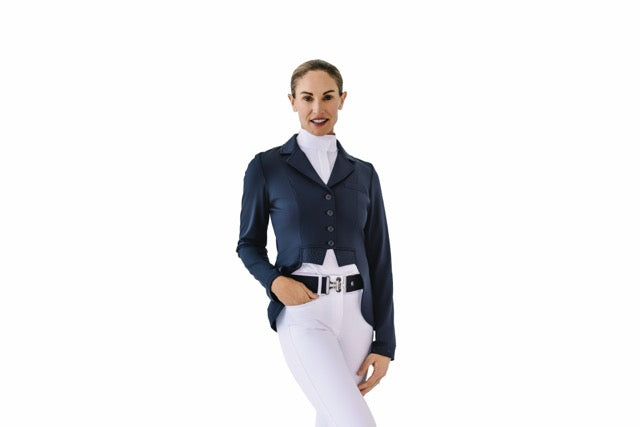 Ladies Shine Dressage Show Coat - Black