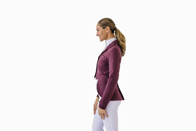 Ladies Shine Dressage Show Coat - Deepest Plum