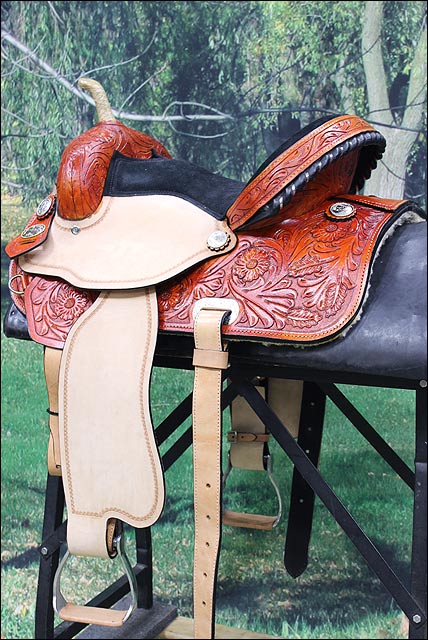 Flex Tree Western Horse Saddle American Leather Trail Barrel By Hilason