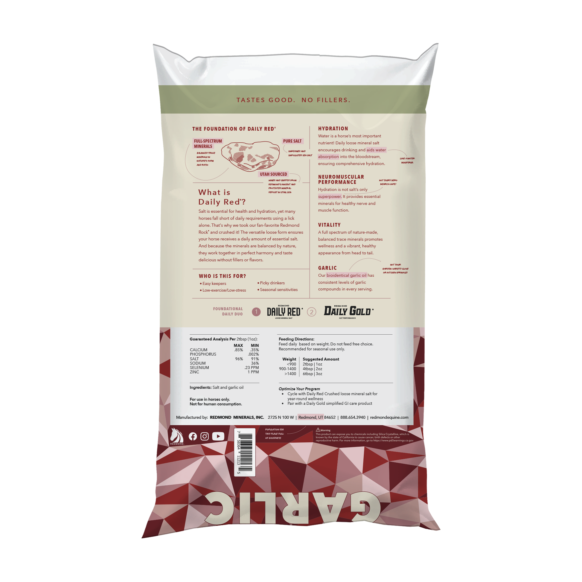 Daily Red® Crushed™ Garlic - Mineral Supplement for Horses
