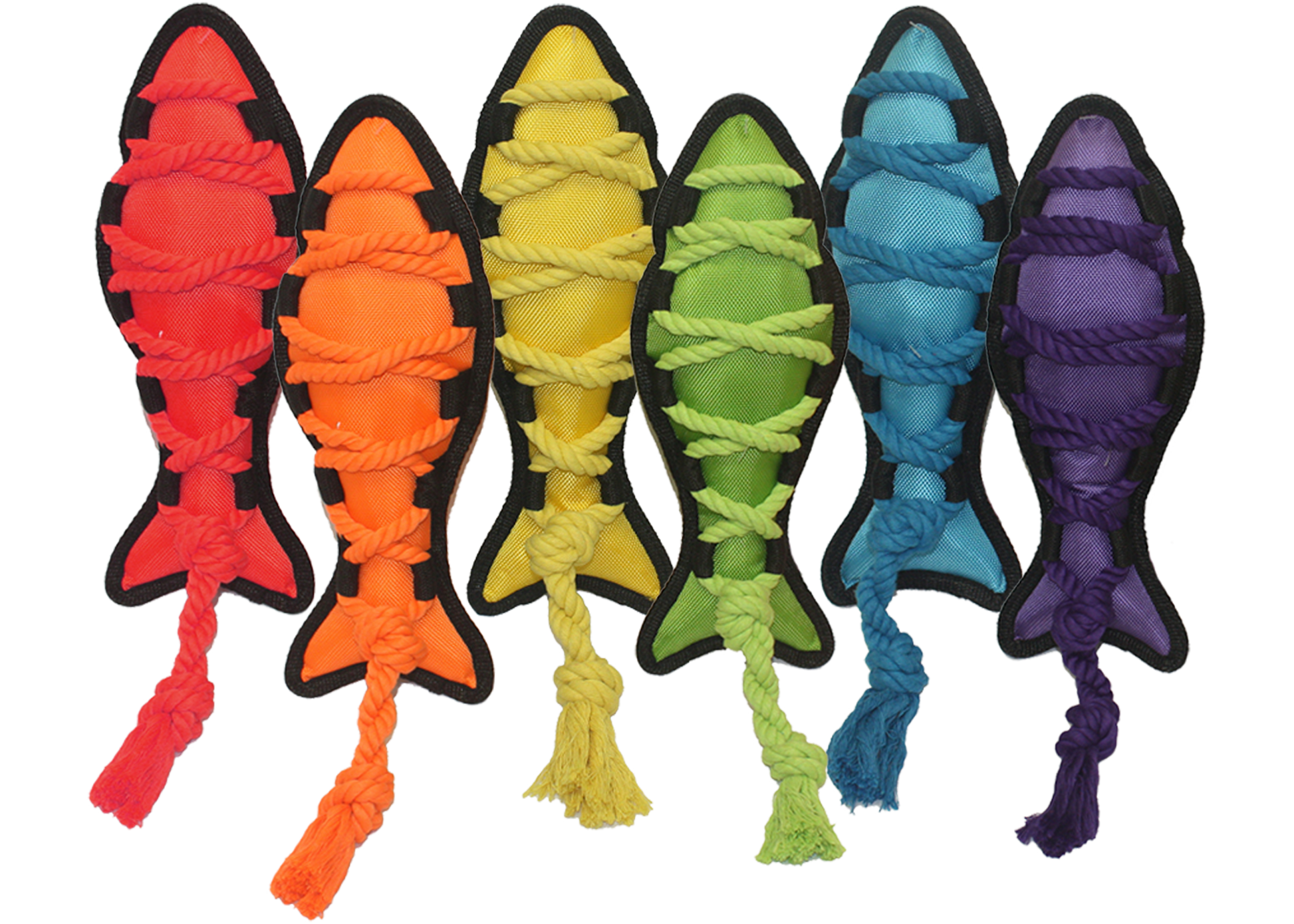 Multipet Cross-Ropes Fish - Assorted Colors 11.5"