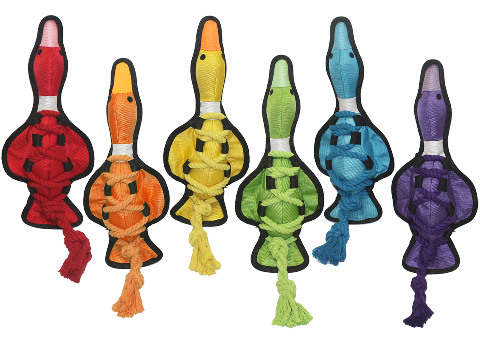 Multipet Cross-Ropes Duck - Assorted Colors 19"