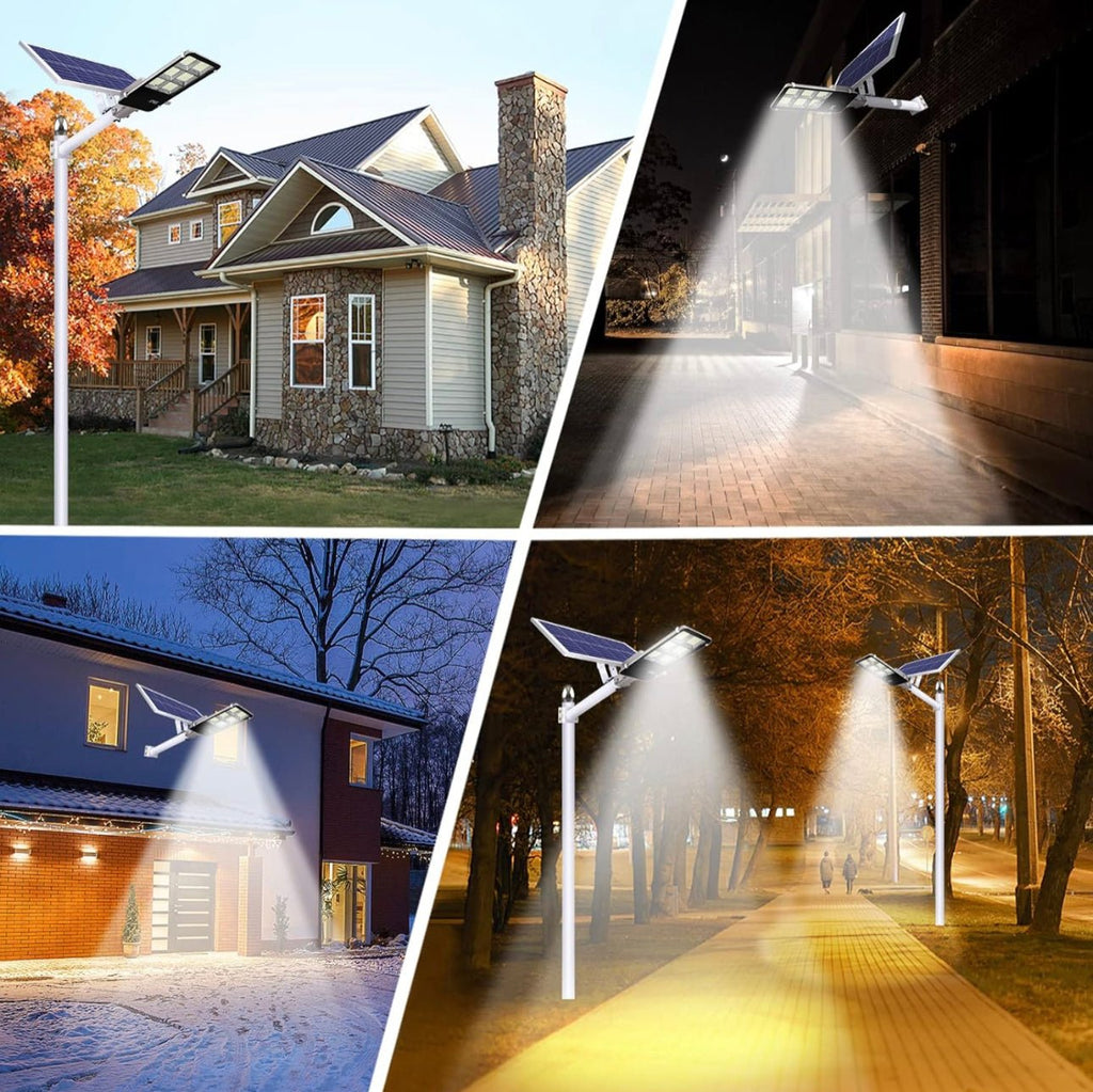 6400W Solar Street Light – 150,000 Lumens Commercial LED Parking Lot Light with Motion Sensor & Remote