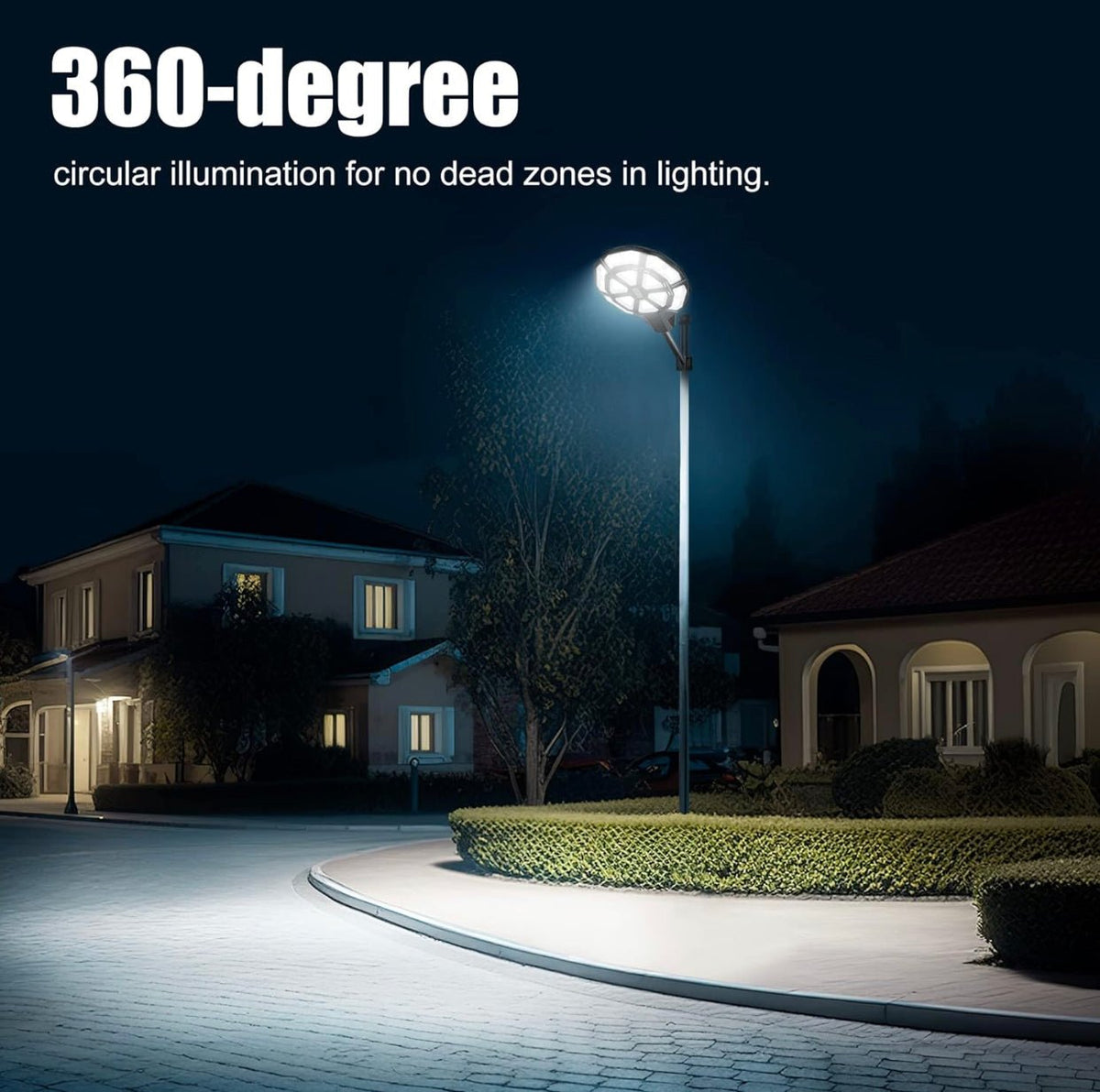 7500W Large Solar Street Light Outdoor – 120,000 Lumens, Radar Motion Sensor, Remote Control, IP65