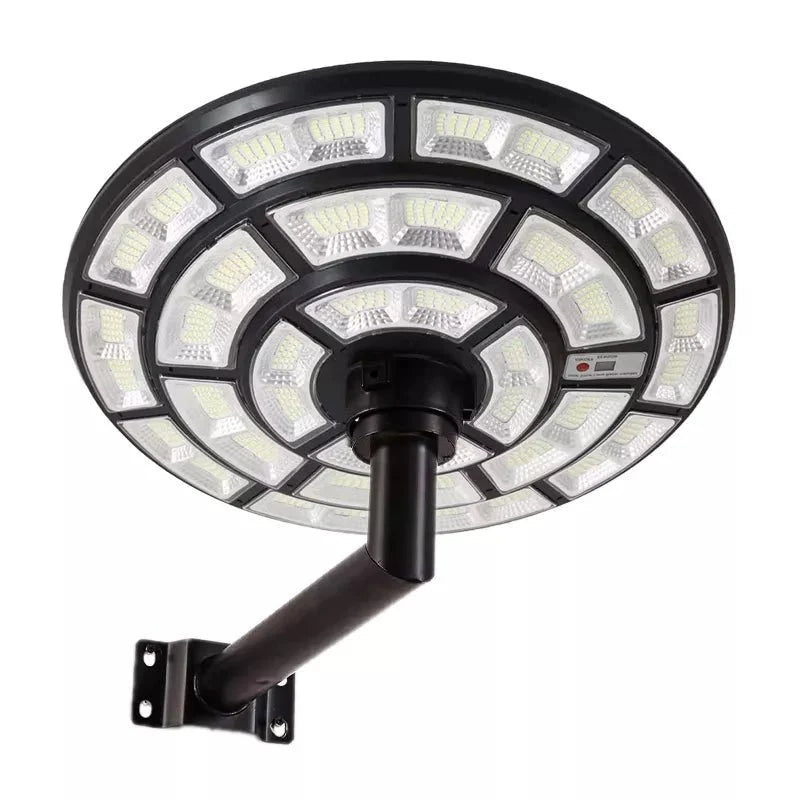 4500W Solar Outdoor Light Round 360° Wide Angle UFO Garden Pole And Wall Street Lights with Remote