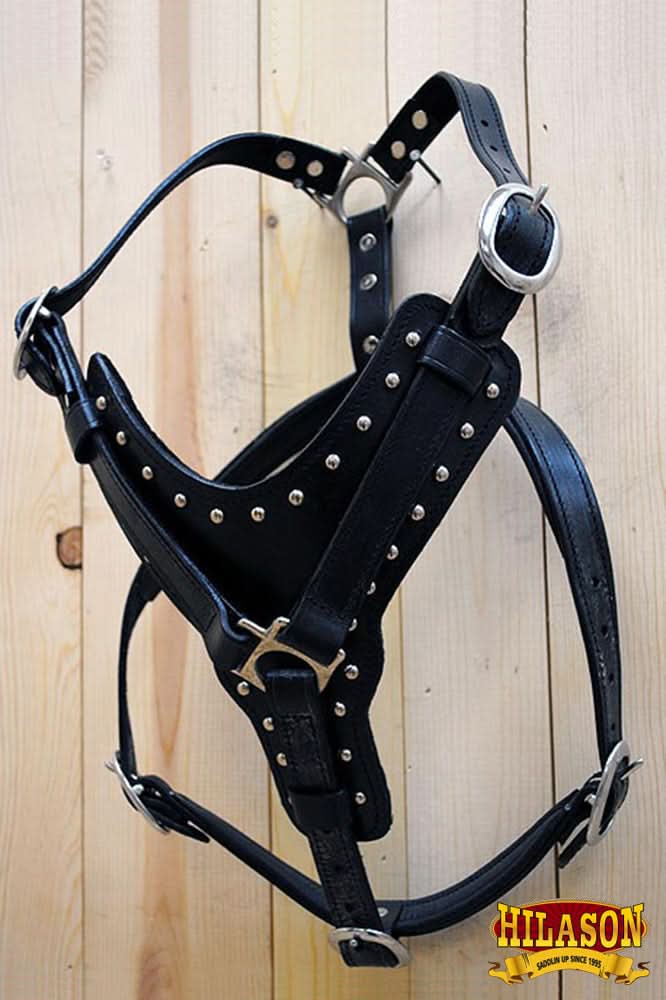HILASON Genuine Leather Dog Harness Padded Heavy Duty & Comfortable Fit