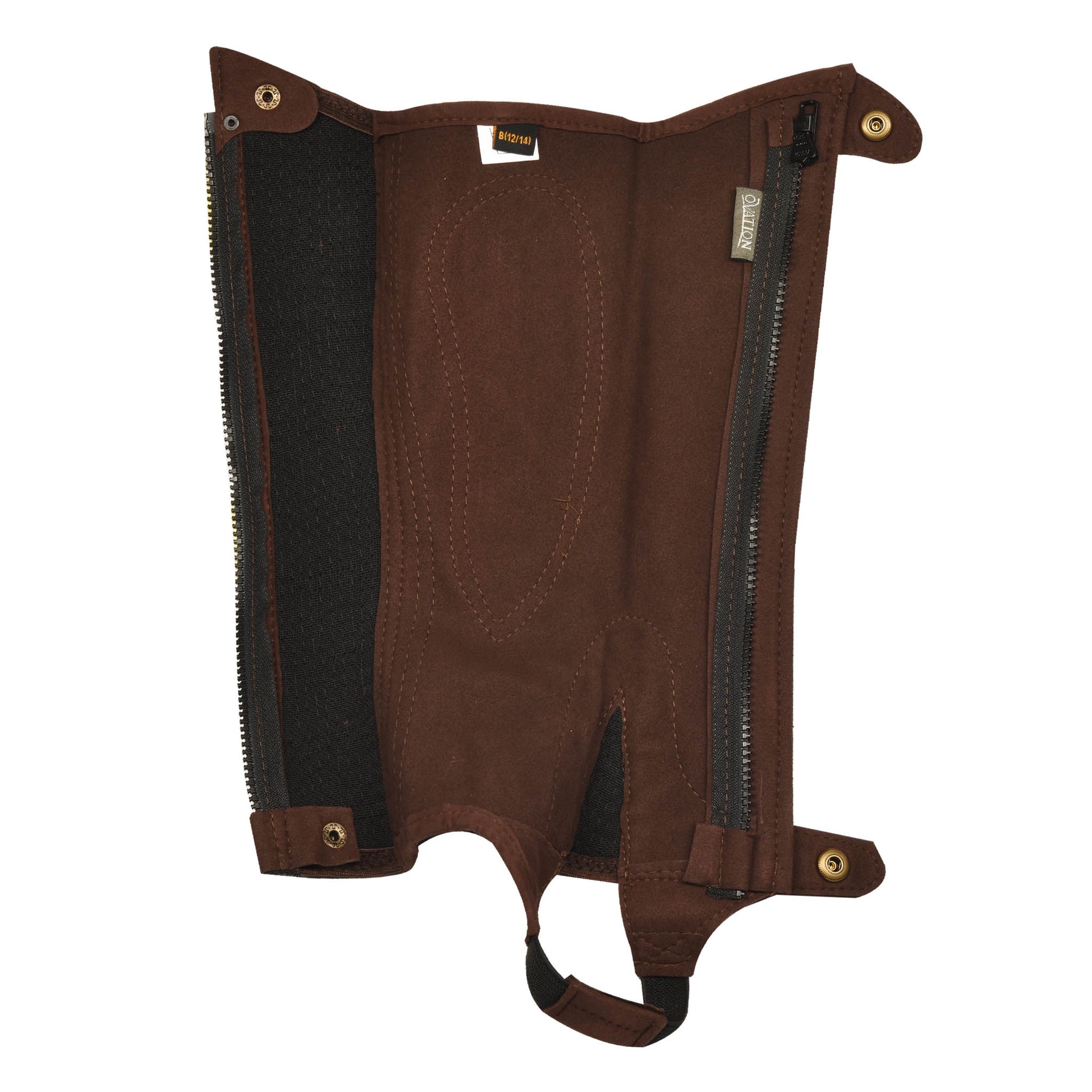 Kids' Amara Ribbed Half Chaps - Dark Brown