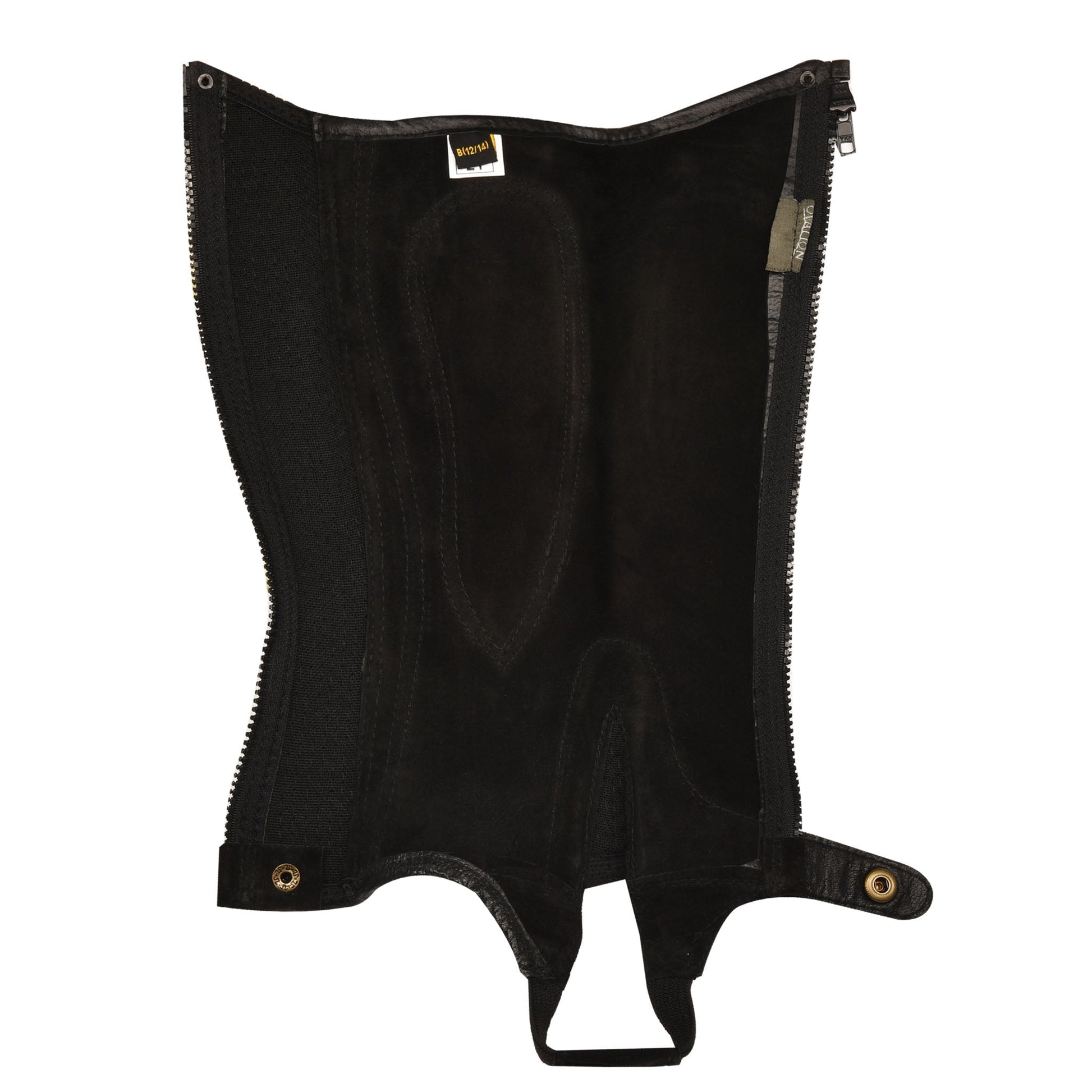 Kids' Pro Suede Ribbed Half Chap - Black