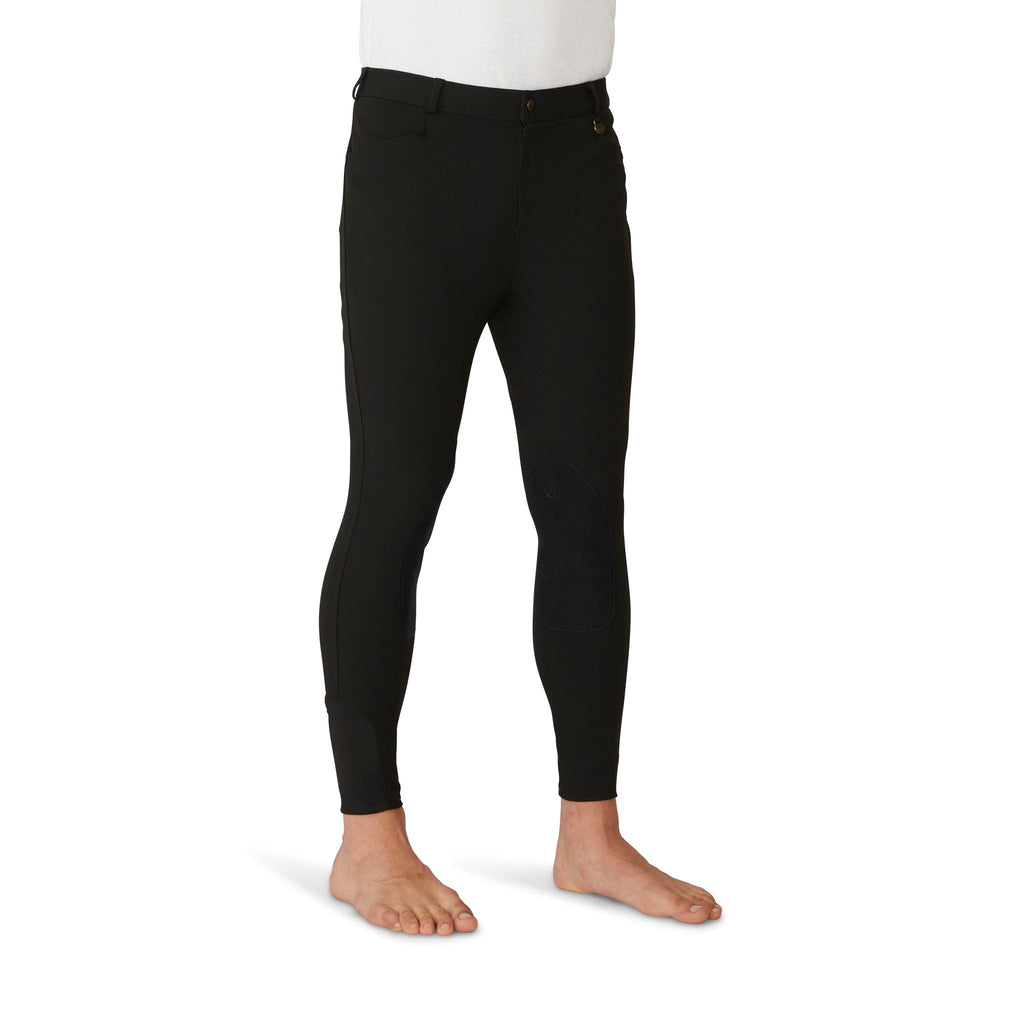 Men's EuroWeave DX Suede Knee Patch Breech - Black