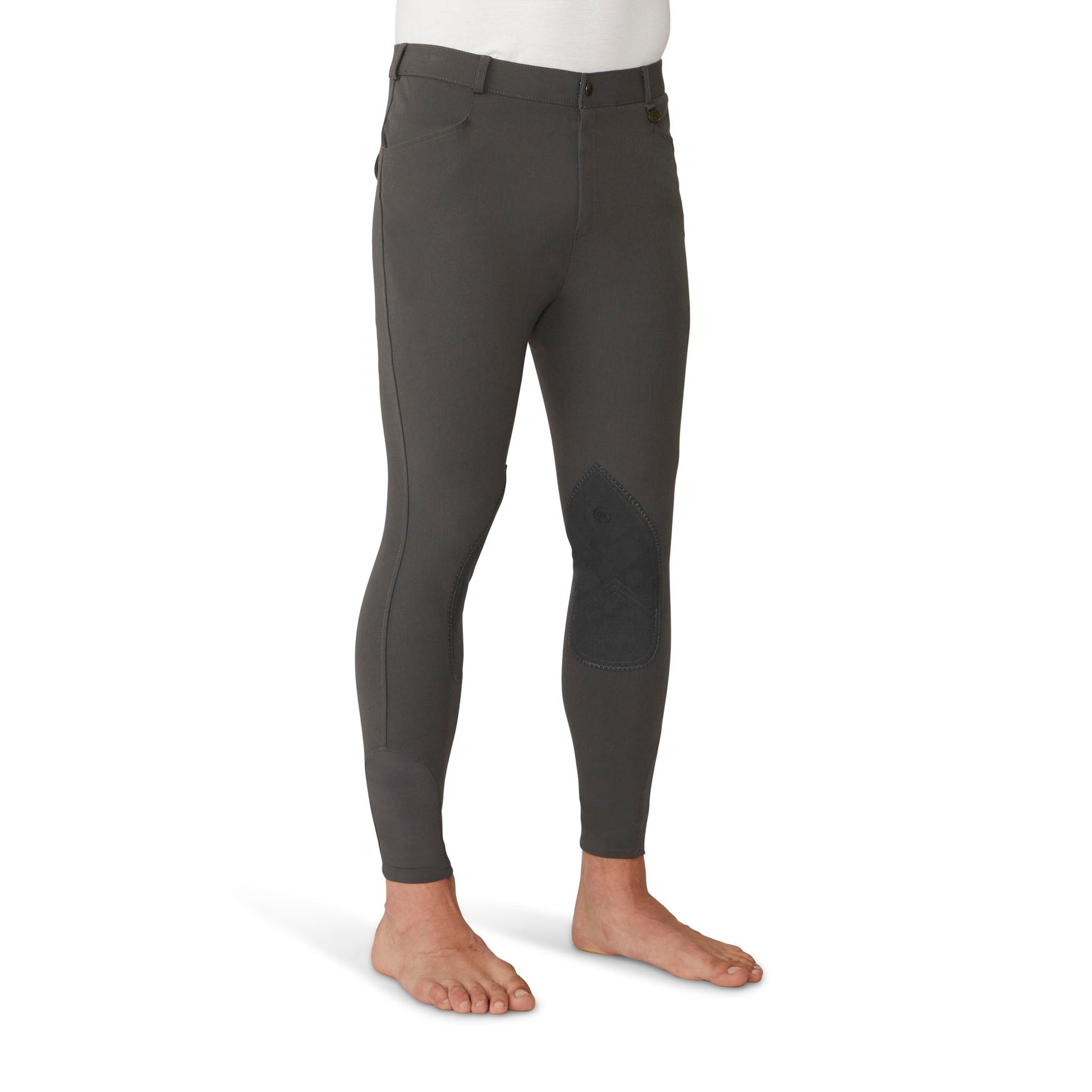 Men's EuroWeave DX Suede Knee Patch Breech - Charcoal