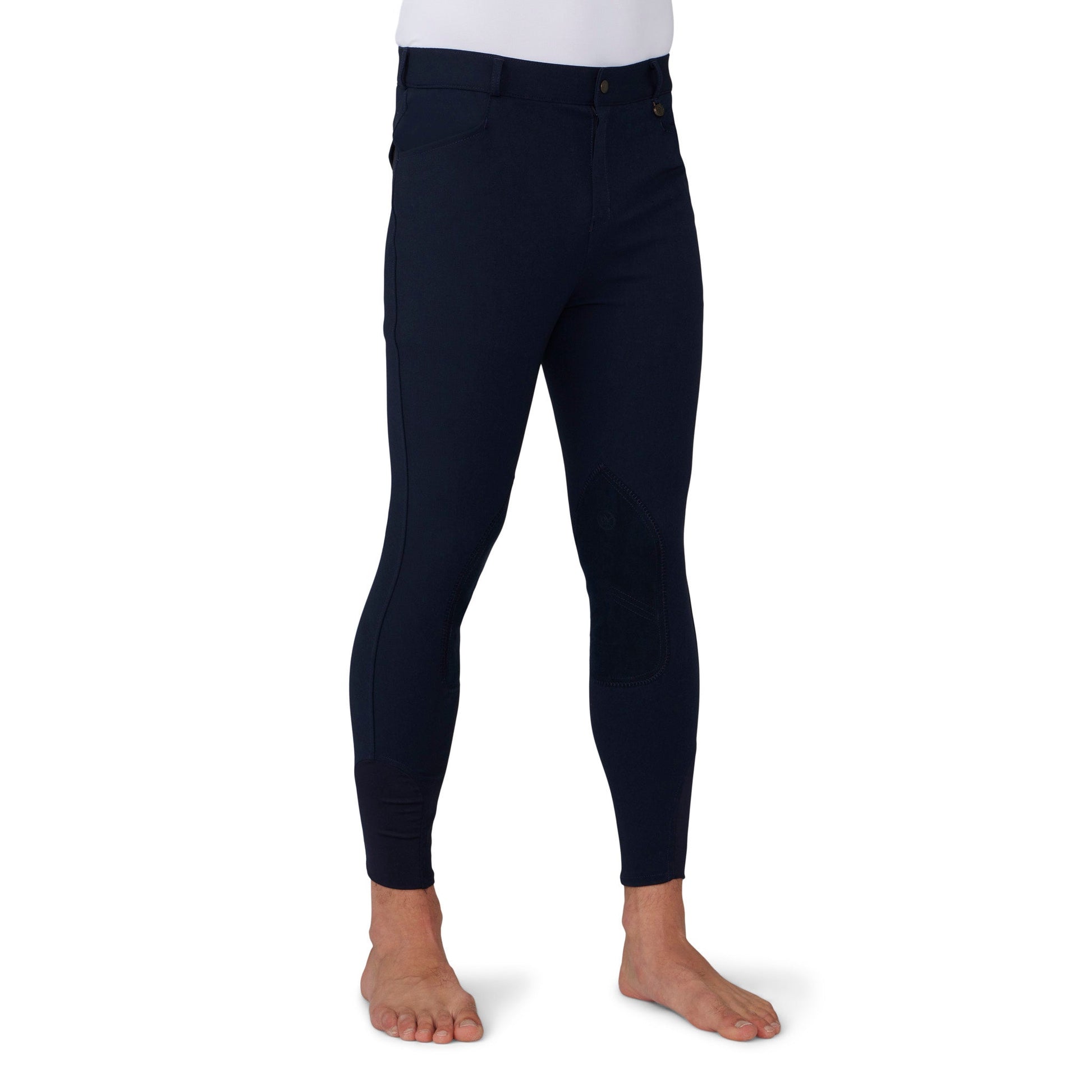 Men's EuroWeave DX Suede Knee Patch Breech - Navy