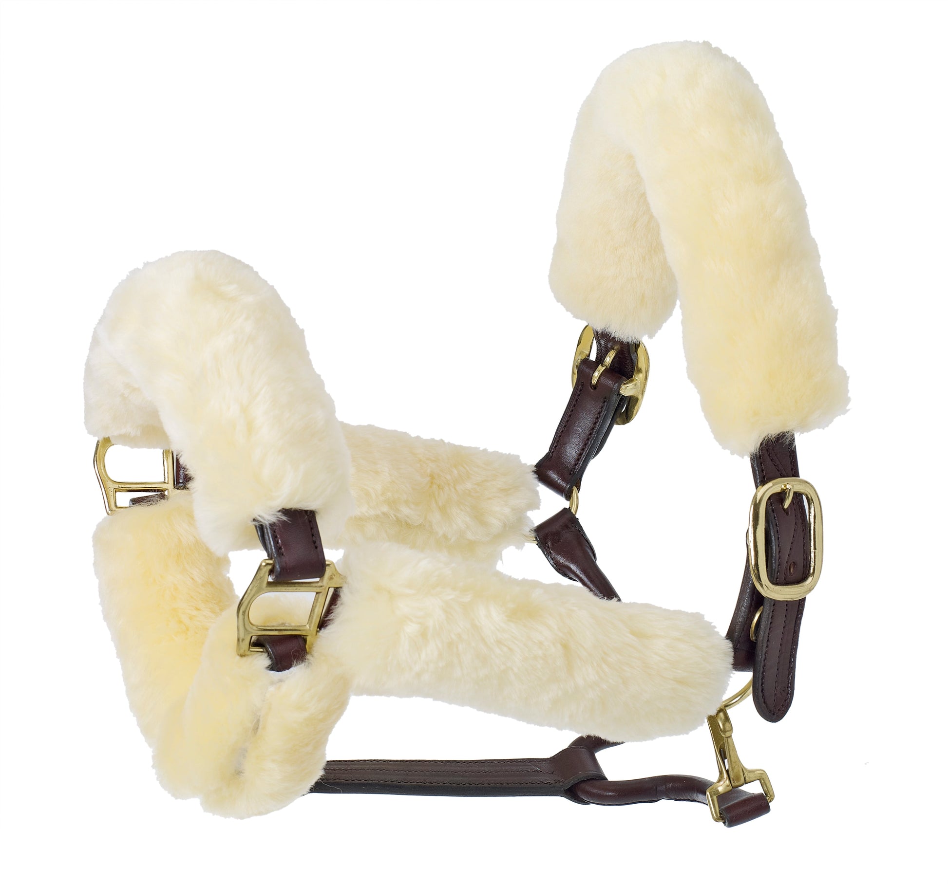 Europa Sheepskin 6-Piece Halter Set - Cream