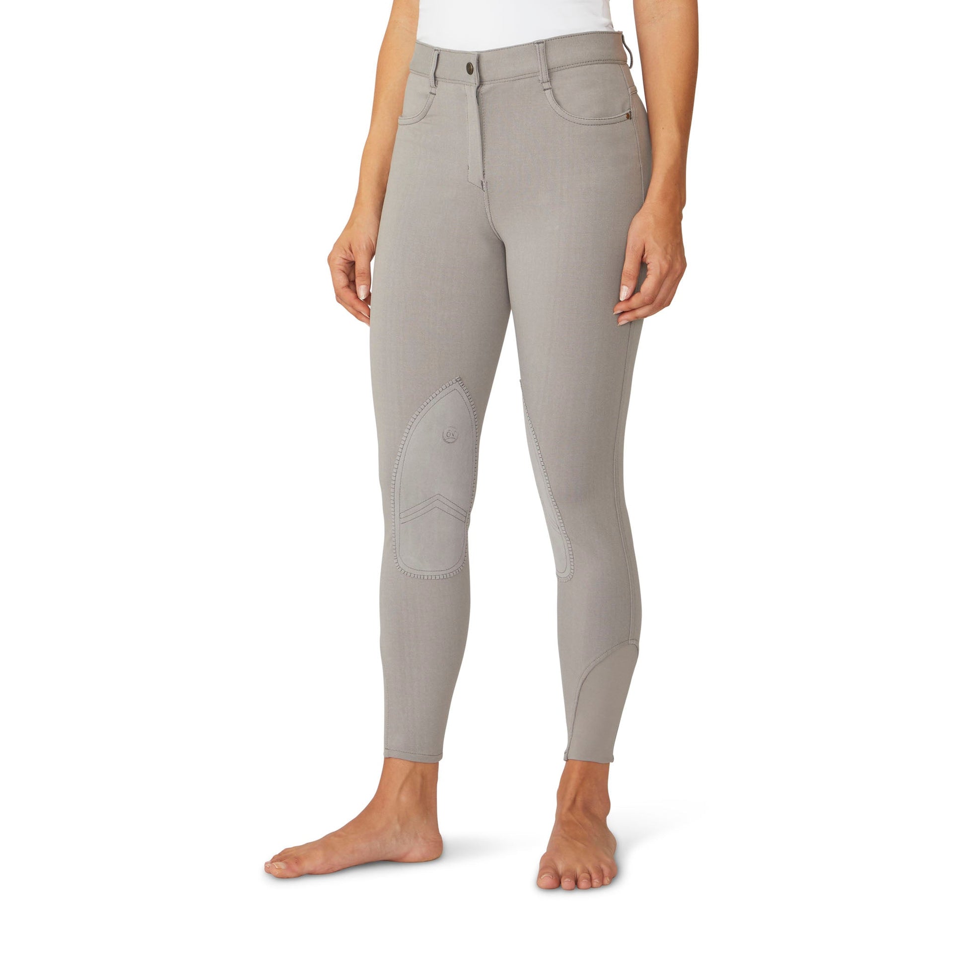 Women's SoftFlex Suede Knee Patch Breech - Grey