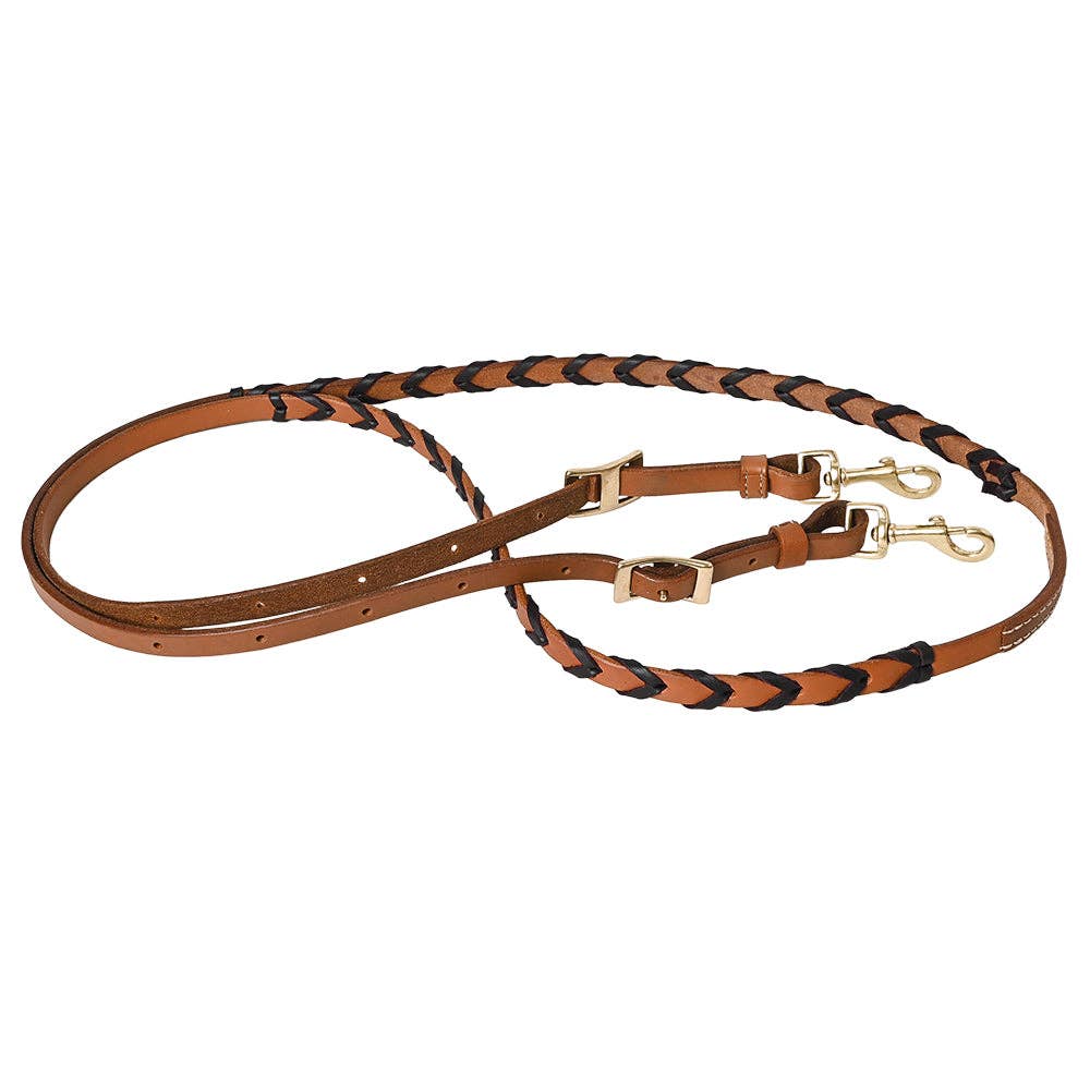 8 Feet Western Horse Leather Laced Barrel Roper Reins