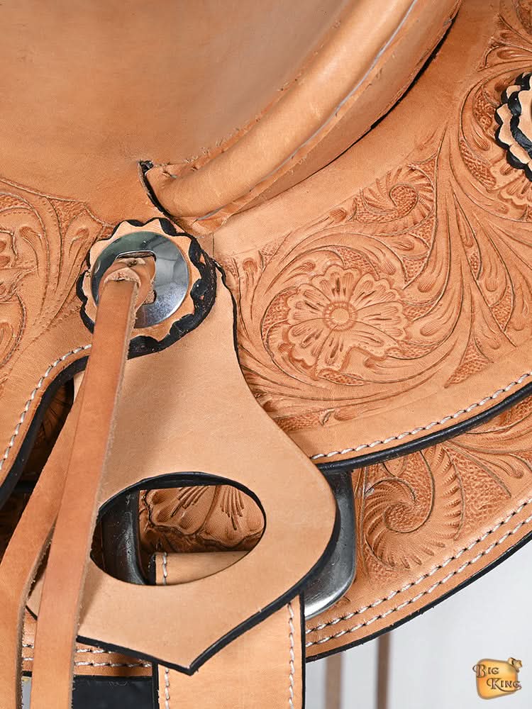Hilason Western Horse Wade Saddle American Leather Ranch Roping Tan