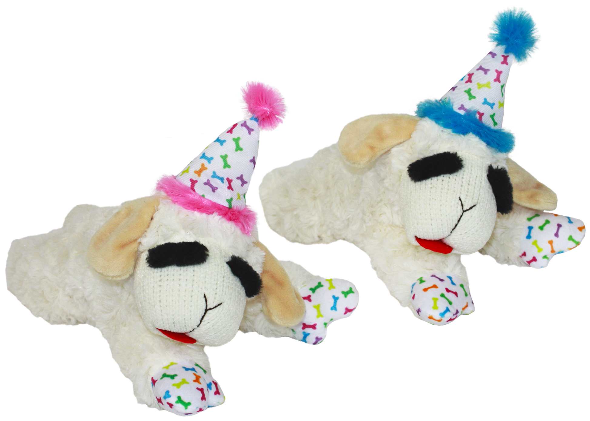 Multipet Lamb Chop® w/ Birthday Hat  - Assorted Colors 4"