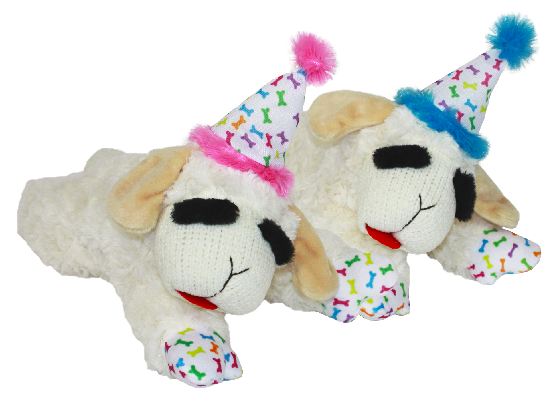 Multipet Lamb Chop® w/ Birthday Hat - Assorted Colors 6"