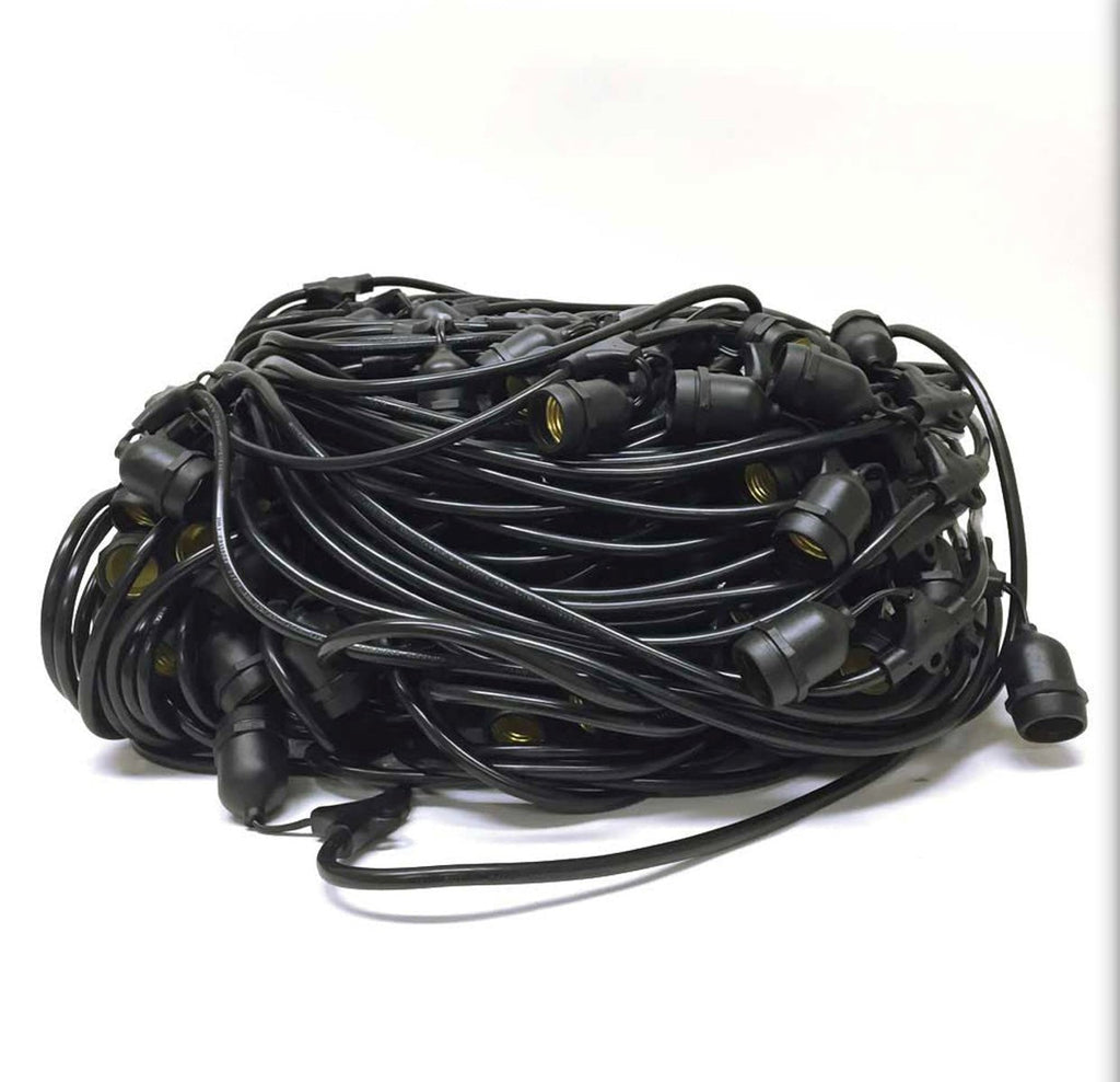48Ft Pro Vintage Edition Plug-In Outdoor Heavy Quality 40W Commercial String Lights-15 Bulbs