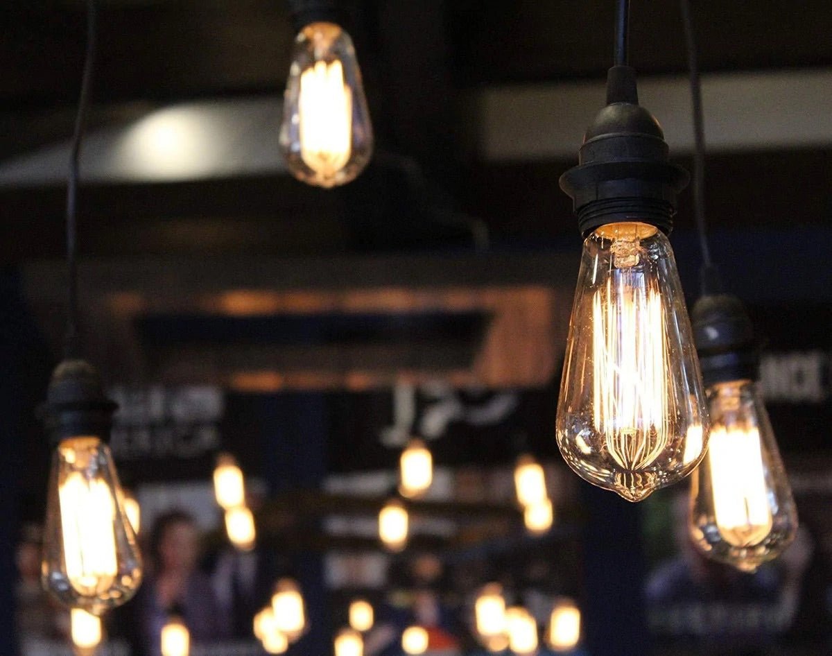 48Ft Pro Vintage Edition Plug-In Outdoor Heavy Quality 40W Commercial String Lights-15 Bulbs