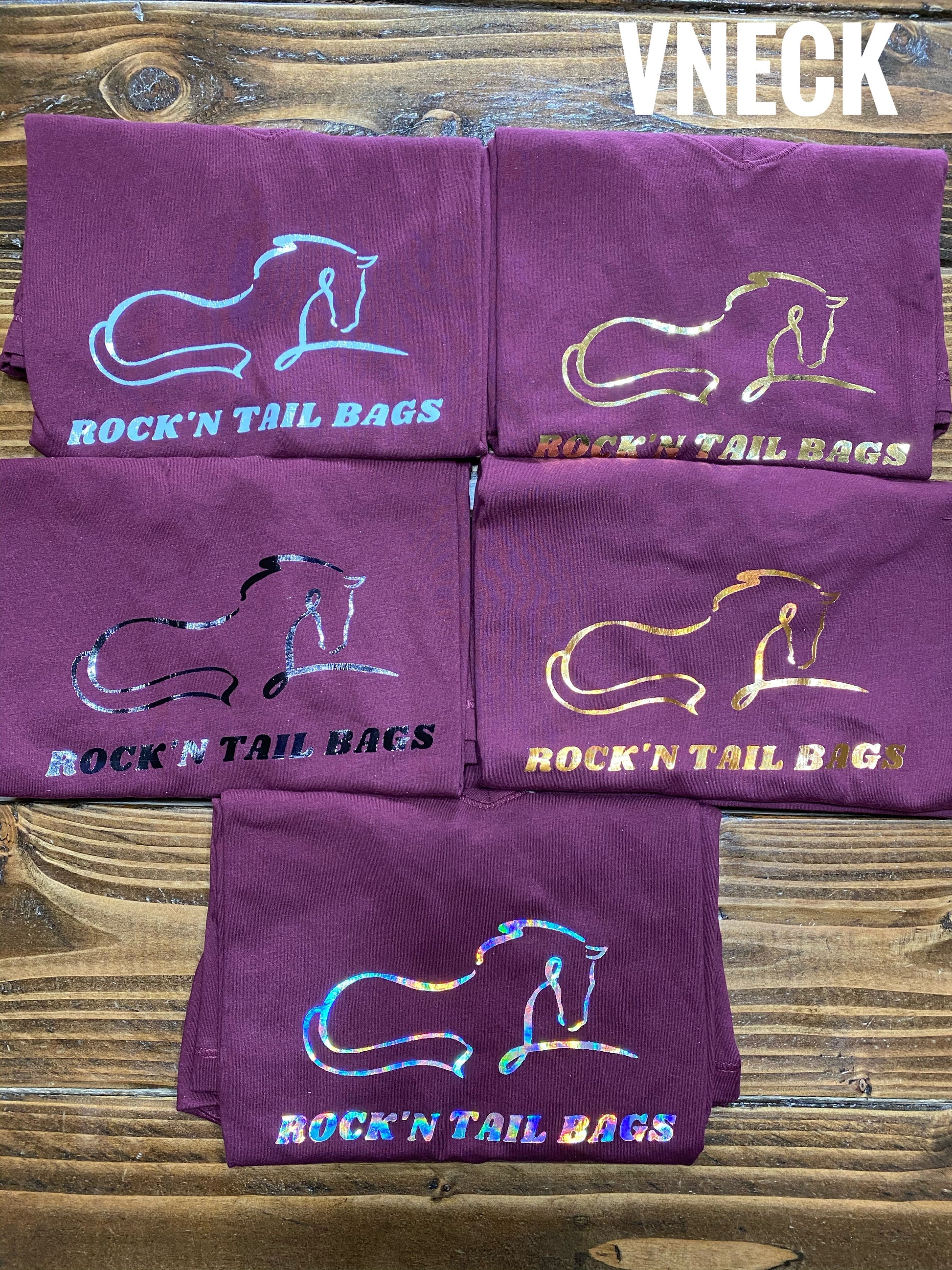 Wine V-Neck Tee