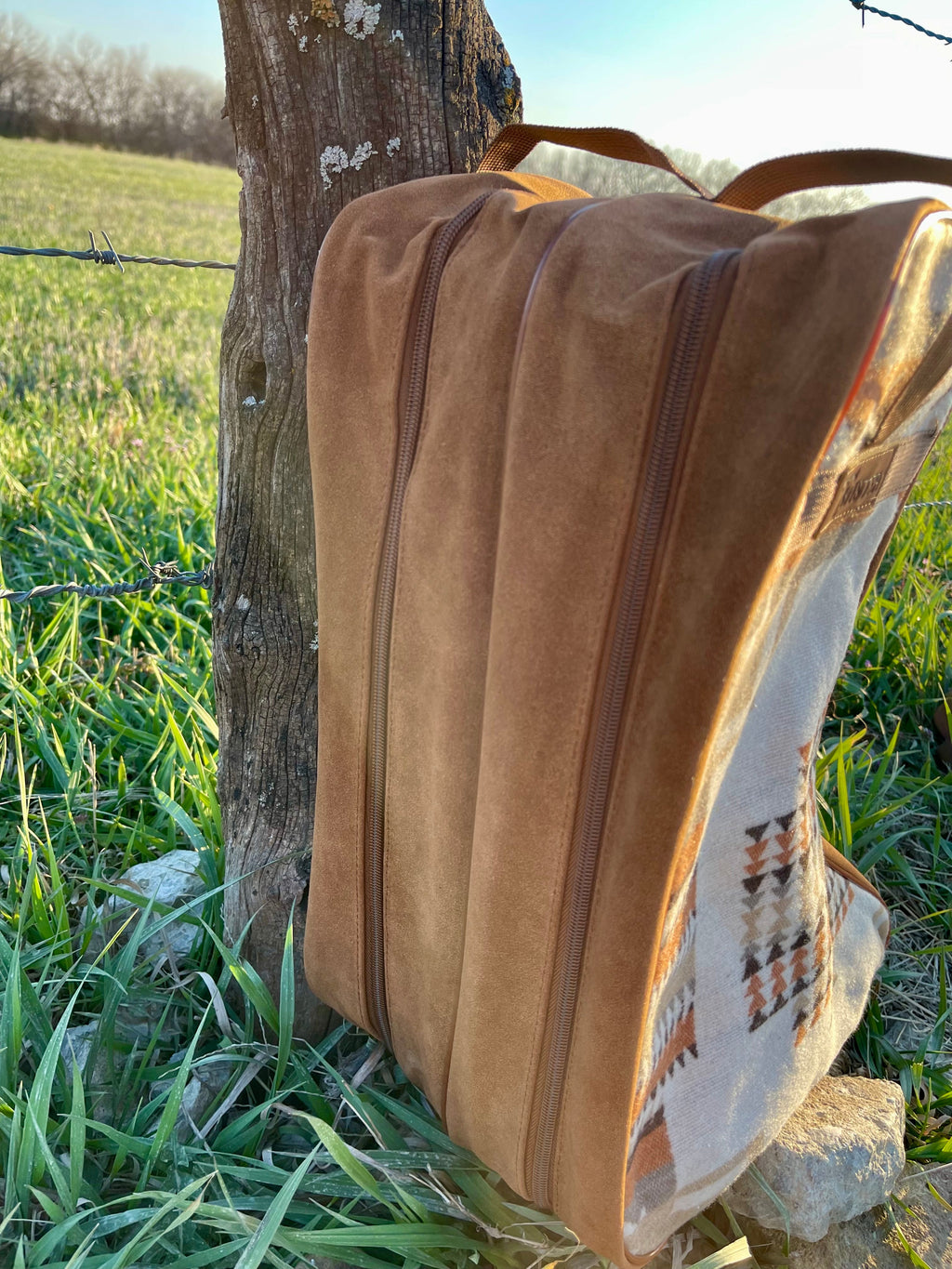 Cream Aztec Boot Bag