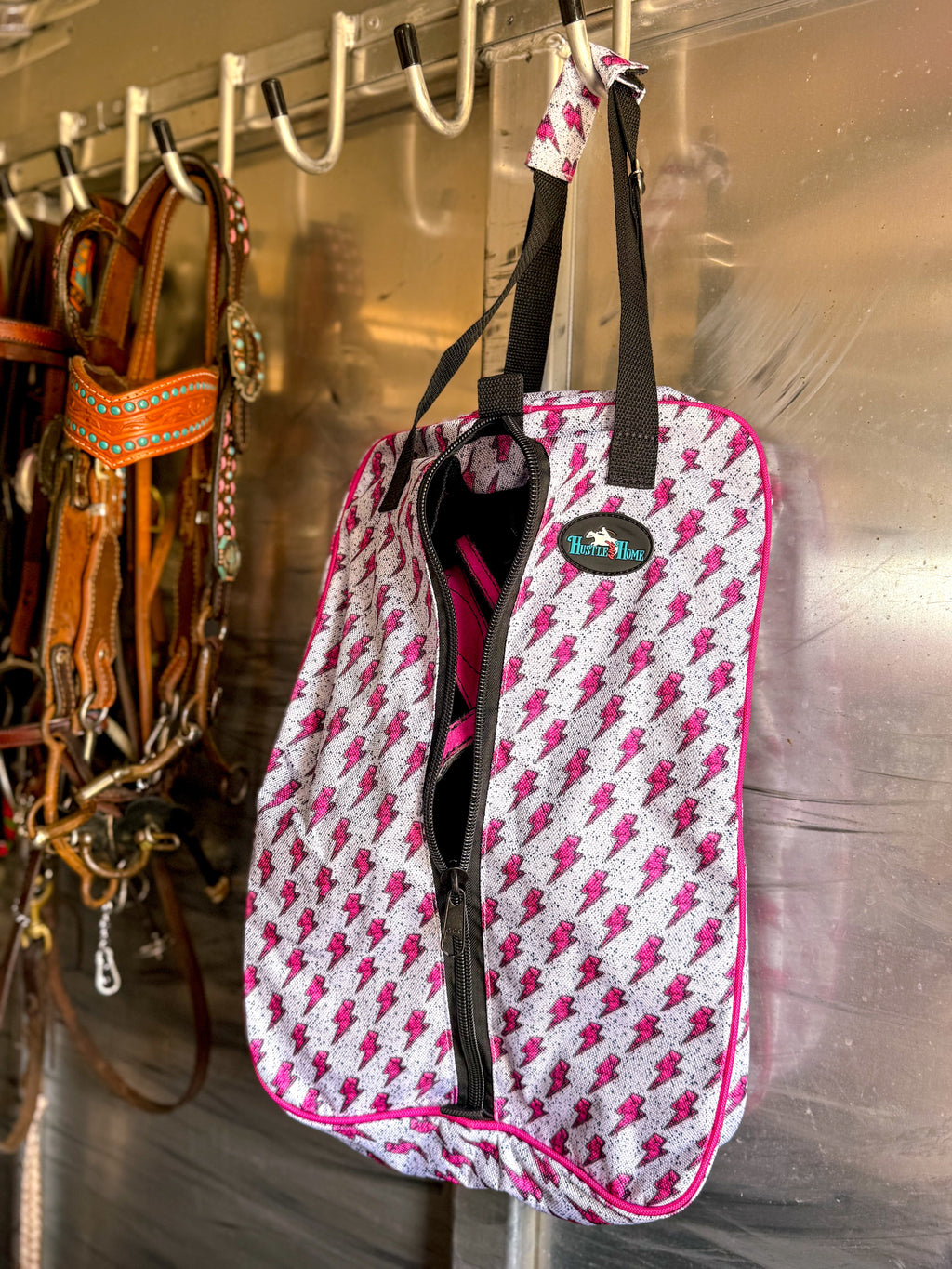 Pink Bolt Luxury Tack Bag