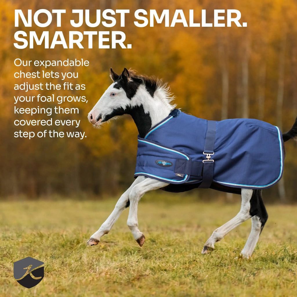 1200D Adjustable Foal 180G Medium Weight Winter Turnout Blanket - Waterproof & Breathable