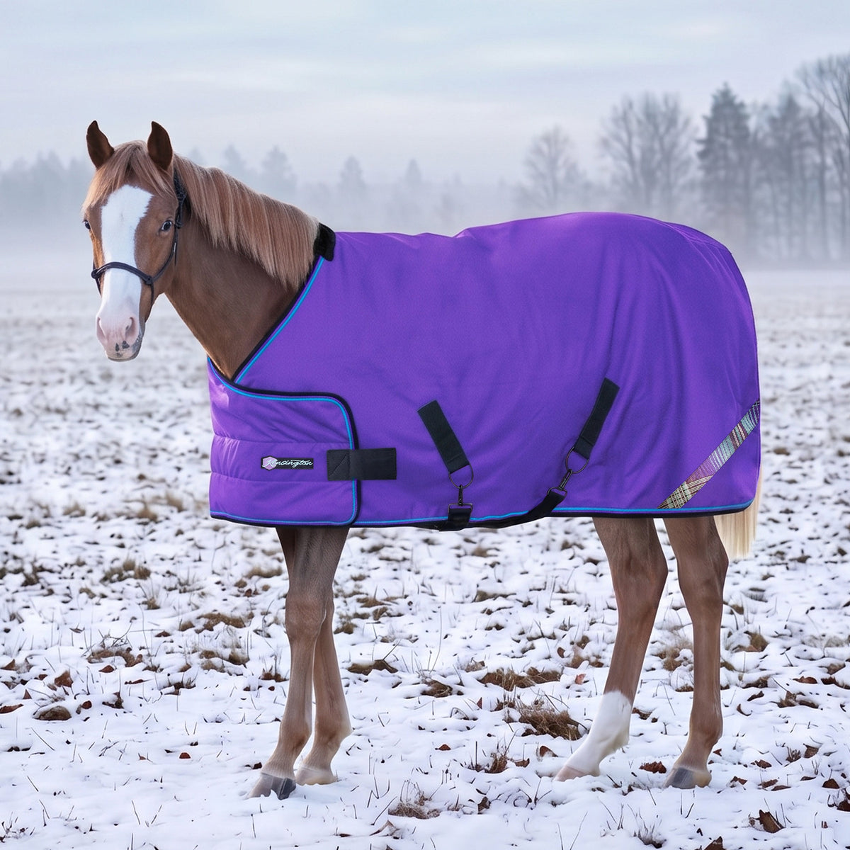 New 1200D Adjustable Juvenile 180G Medium Weight Winter Turnout Blanket - Waterproof & Breathable