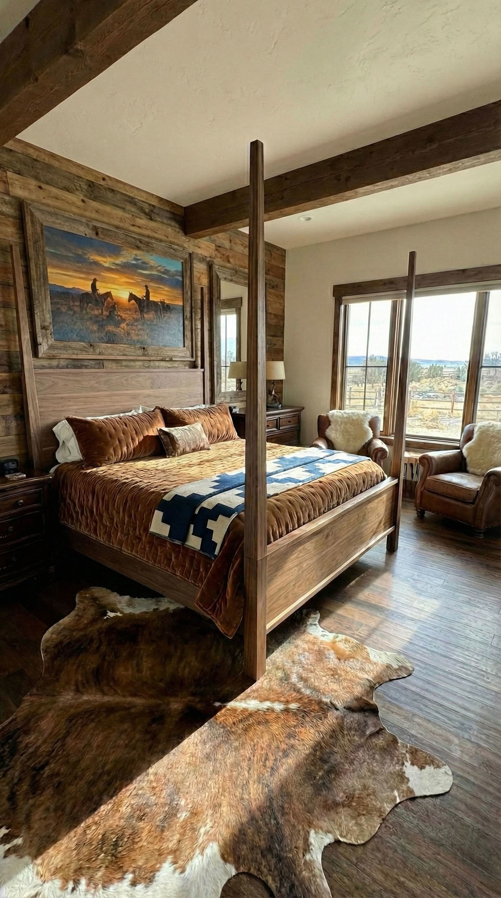 PRESIDIO NAVY + CREAM 100% COTTON -- 54"x74" Oversized Throw Blanket