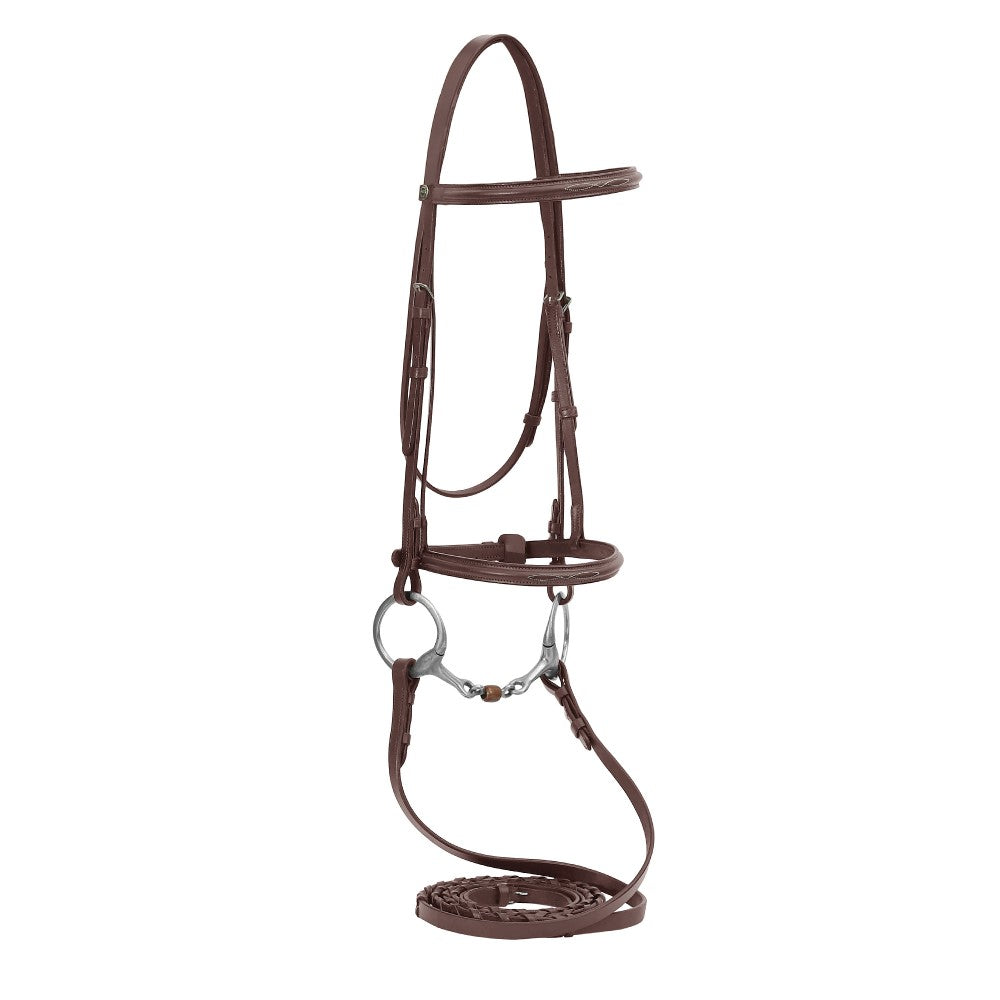 Henri de Rivel Advantage Fancy Raised Snaffle Bridle With Laced Reins