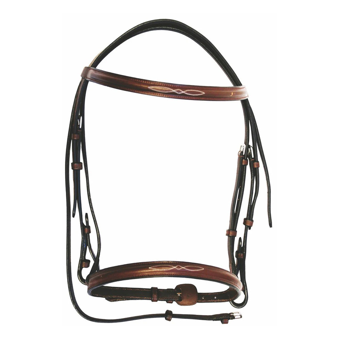 Henri de Rivel Advantage Fancy Raised Snaffle Bridle With Laced Reins