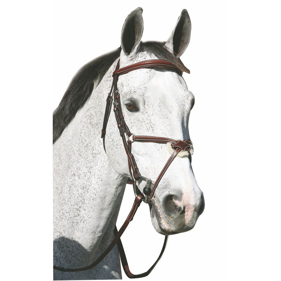 Henri de Rivel Pro Mono Crown Raised Figure Eight Bridle with Rubber Reins