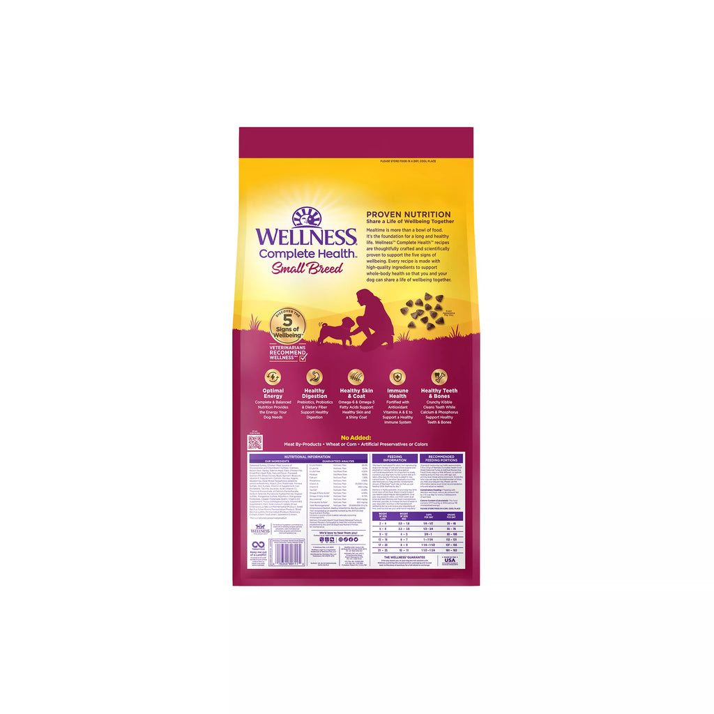 Wellness Complete Health Adult Small Breed Turkey and Oatmeal Dog Food