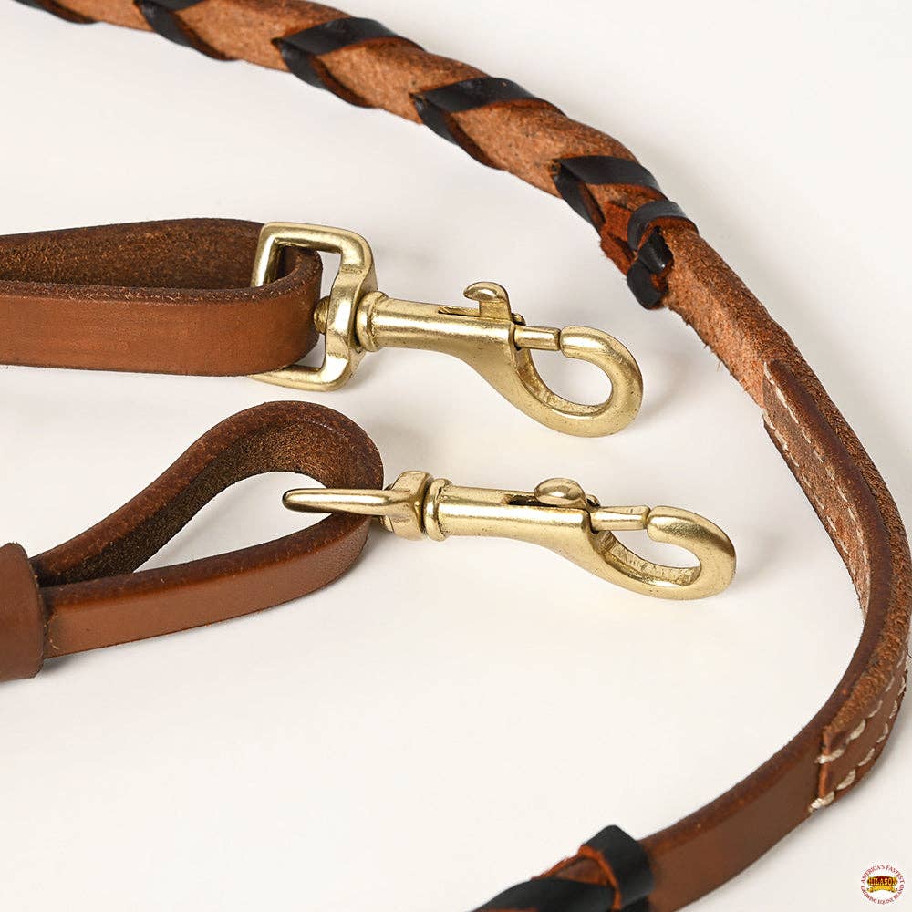 8 Feet Western Horse Leather Laced Barrel Roper Reins