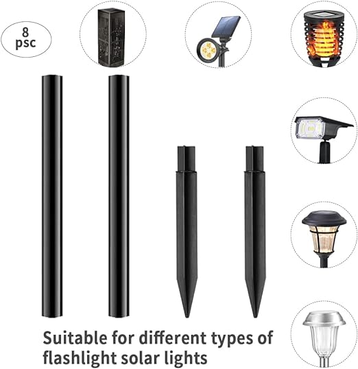 Replacement Stakes for Solar Lights Stainless Steel ( 4 Pack )