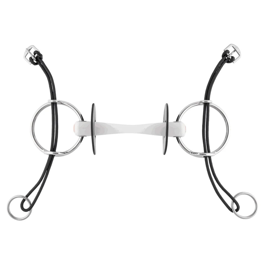 Herm Sprenger Nathe Gag Bit - Flexible Mullen Mouth And Hs Gag Straps 5 1/2"