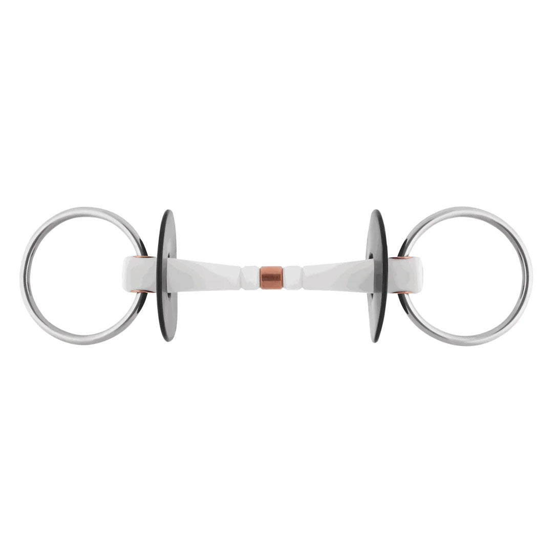 Herm Sprenger Nathe Loose Ring Snaffle - Flexible With Copper Middle Link 5 1/4"
