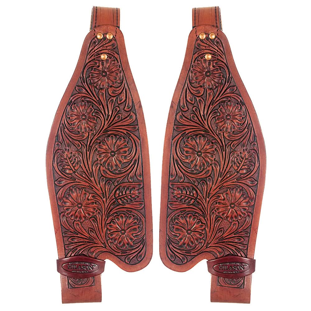 Hilason Leather Saddle Replacement Fender Pair With Hobble Strap Adult