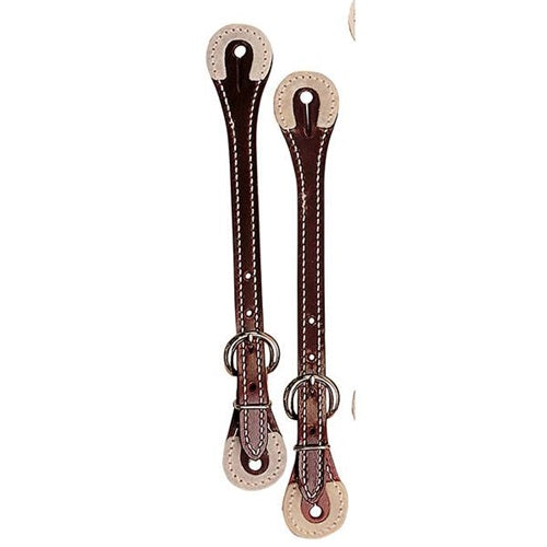 Spur Straps with Rawhide Corners