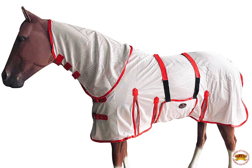 66-84" Hilason Horse Fly Sheet Uv Protect Mesh Bug Mosquito Summer Spring